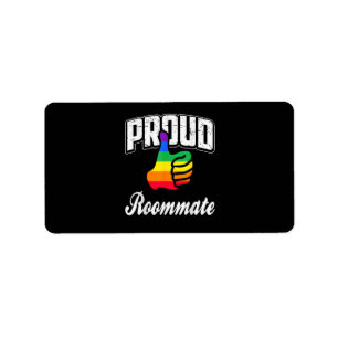 Roommate Gay Pride Label