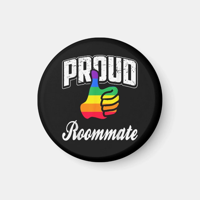  Roommate Gay Pride Magnet (Front)