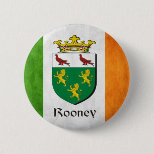 Rooney Irish Flag 2 Inch Round Button