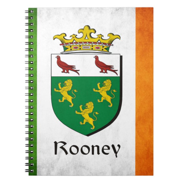 Rooney Irish Flag Notebook (Front)