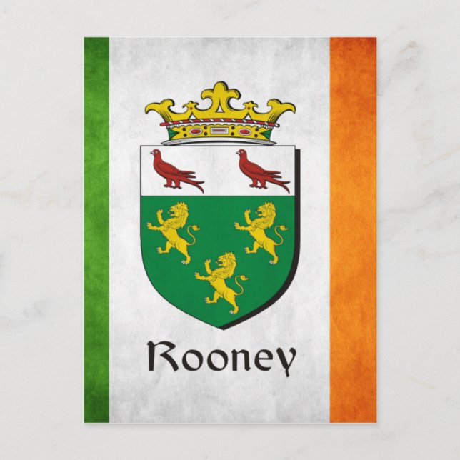 Rooney Irish Flag Postcard (Front)