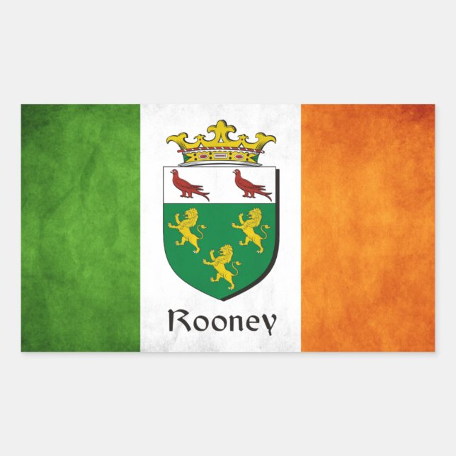 Rooney Irish Flag Sticker (Front)