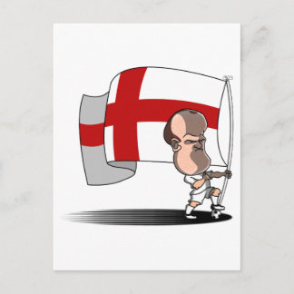 Rooney with ENGLAND Flag Postcard