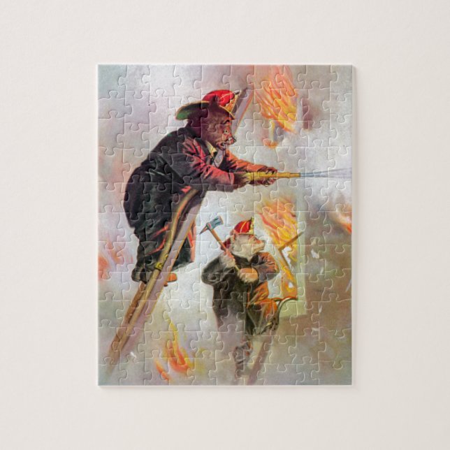 Roosevelt Bear Firefighters Jigsaw Puzzle (Vertical)