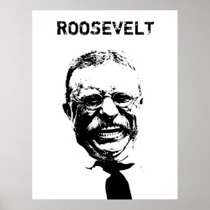 Roosevelt -- Black and White Poster