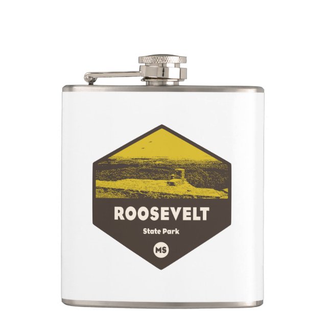 Roosevelt State Park Mississippi Hip Flask (Front)
