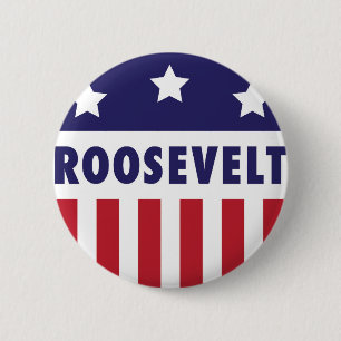Roosevelt Vintage Campagn Logo 2 Inch Round Button