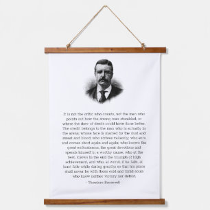 Roosevelt's Man in the Arena Hanging Tapestry