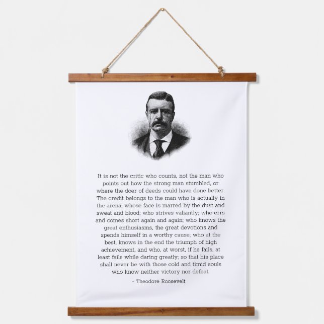 Roosevelt's Man in the Arena   Hanging Tapestry (Front)