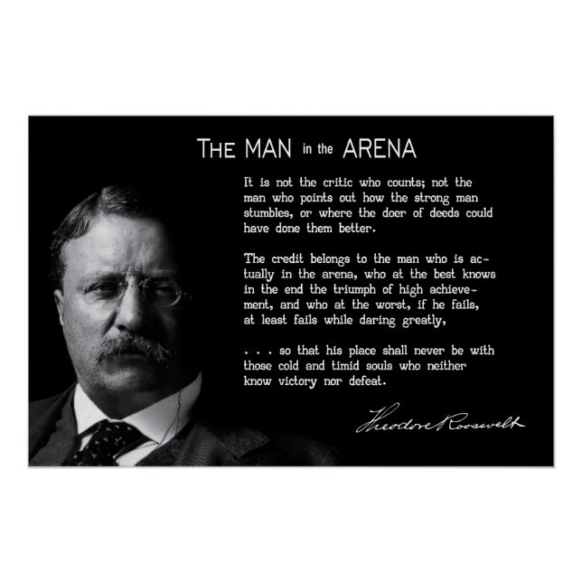Roosevelt's MAN in the ARENA Speech Poster (Front)