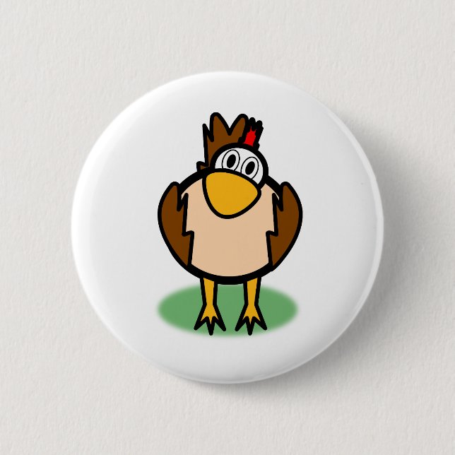 Rooster 2 2 inch round button (Front)