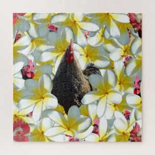 Rooster And Frangipanis, Jigsaw Puzzle