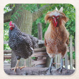 Rooster and Hen Coasters