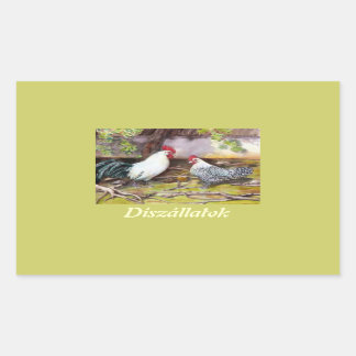 Rooster and Hen Sticker