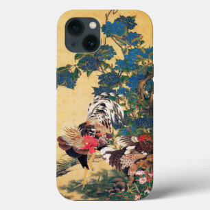 Rooster and Hen with Hydrangeas by Ito Jakuchu iPhone 13 Case