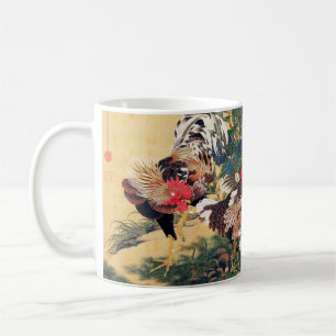 Rooster and Hen with Hydrangeas by Ito Jakuchu Coffee Mug