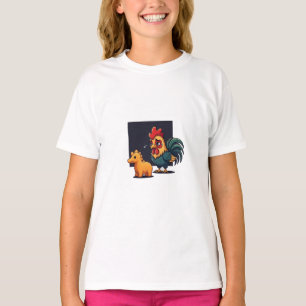 Rooster And Horse Duo Kids T-Shirt
