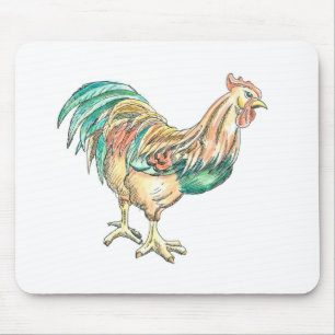 Rooster Art Mouse Pad