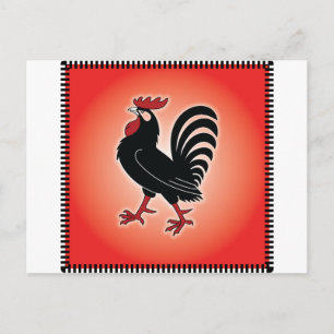 Rooster Attitude Postcard