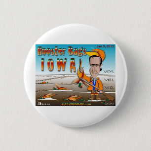 Rooster Bags Iowa 2 Inch Round Button