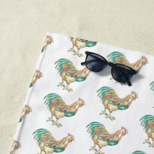 Rooster Beach Towel