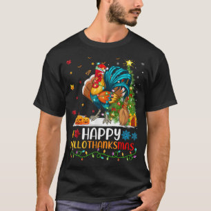 Rooster Bird Lover Funny Rooster HelloThanksMas T- T-Shirt