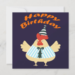 Rooster Birthday Card
