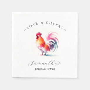 Rooster Bridal Shower Theme Napkin