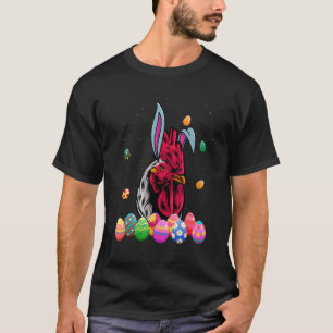 Rooster Bunny Easter Funny Easter Day Chicken T-Shirt