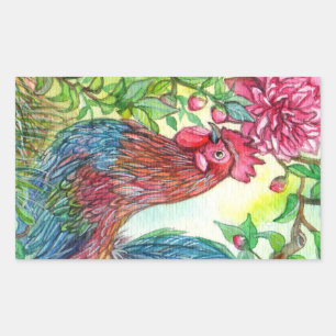 Rooster By Peony Sticker