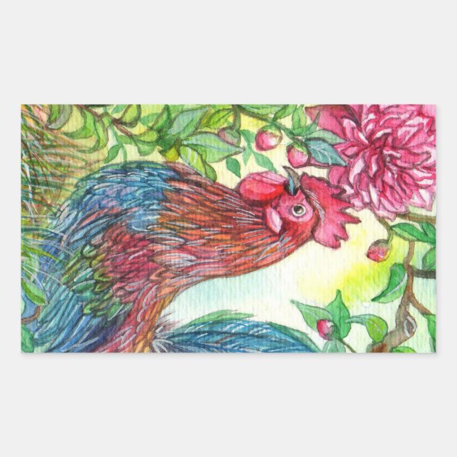 Rooster By Peony Sticker (Front)