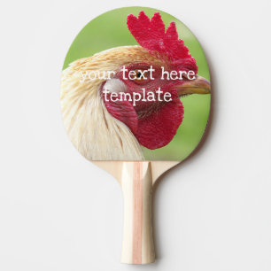rooster, chicken, animal, bird, design, farm, ping pong paddle