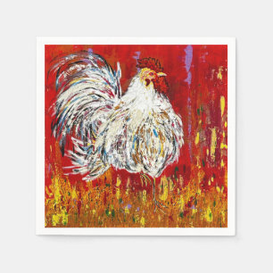 Rooster Chicken Cocktail Napkins