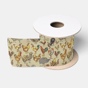Rooster Chicken Farm Animal Poultry Country Satin Ribbon