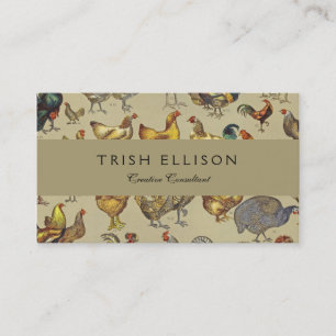 Rooster Chicken Farm Country Animal Business Card
