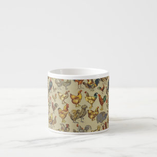 Rooster Chicken Farm Country Animal Espresso Cup