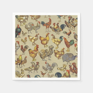Rooster Chicken Farm Country Animal Napkin
