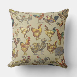 Rooster Chicken Farm Country Animal Outdoor Pillow