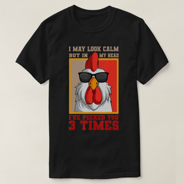 Rooster Chicken Farmers Farm Poultry mud  T-Shirt (Design Front)