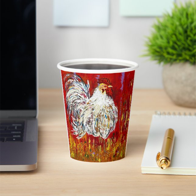 Rooster Chicken Paper cups (Insitu)