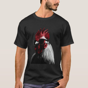 Rooster Chicken with Sunglasses Motif Cool Chicken T-Shirt