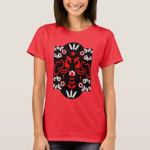 Rooster Cockerel Nordic Scandinavian Folk Art   T-Shirt