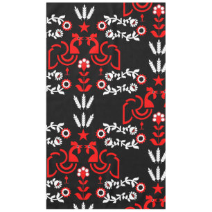 Rooster Cockerel Scandinavian Folk Art   Tablecloth