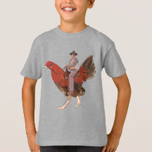 Rooster Cogburn on a Rooster T-Shirt