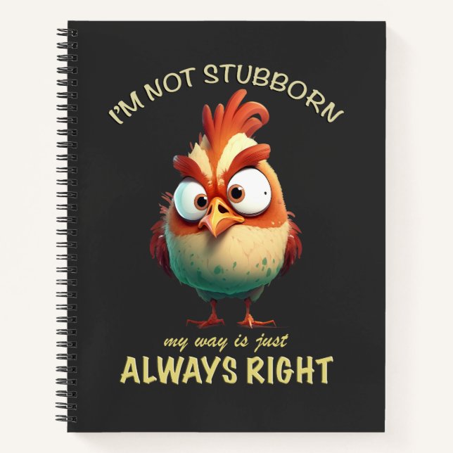 Rooster Concentrated Awesome Cute Adorable Funny  Notebook (Front)