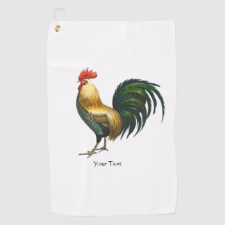 Rooster country classic stylish traditional bird   golf towel