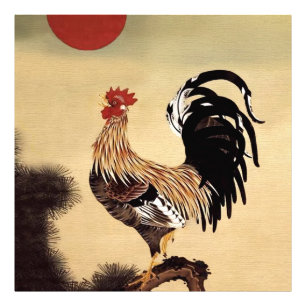 Rooster Crowing by Ito Jakuchu Photo Print
