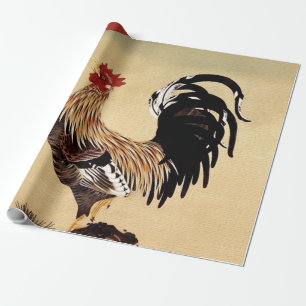 Rooster Crowing by Ito Jakuchu Wrapping Paper