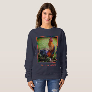 Rooster Crowing Farm Animal Personalized Sweatshirt