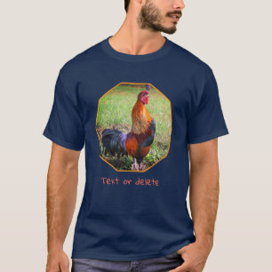 Rooster Crowing Farm Animal Personalized T-Shirt